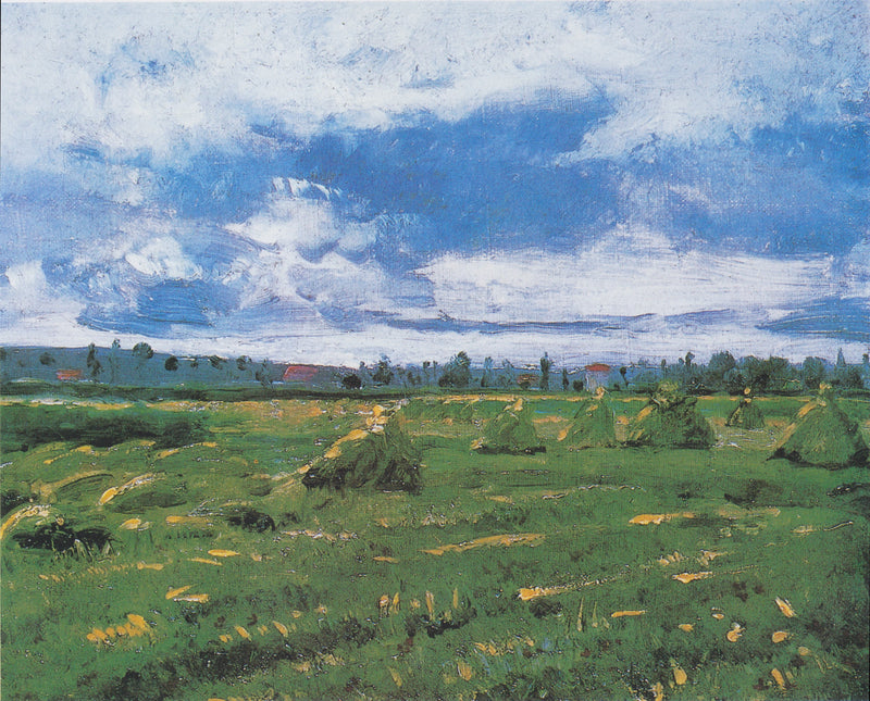 שדות חיטה עם ערימות - Vincent van Gogh