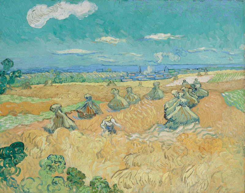 שדה חיטה עם חבילות וקוצר - Vincent van Gogh