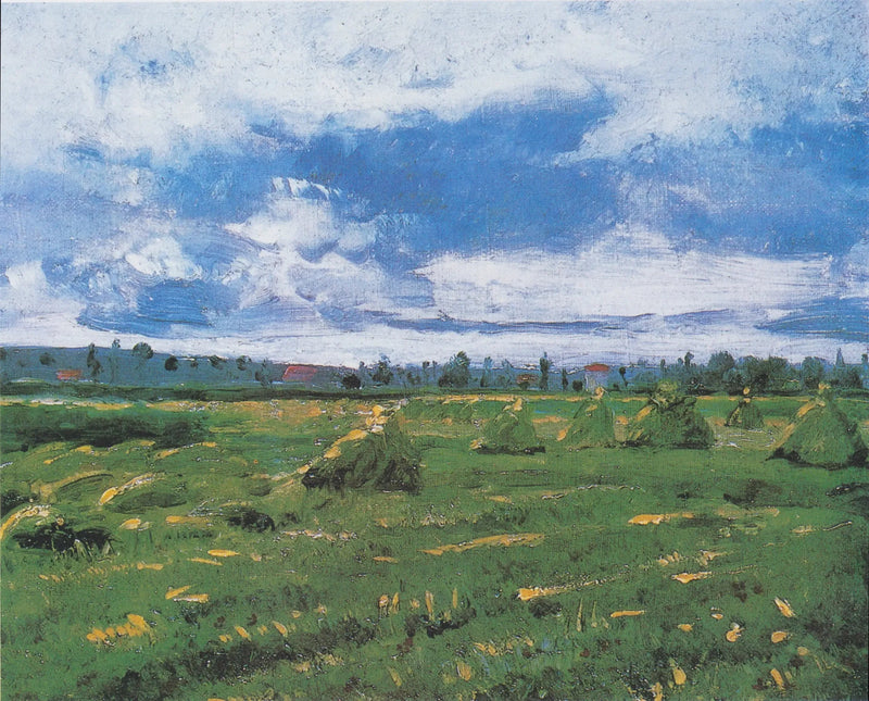 שדות חיטה עם ערימות - Vincent van Gogh