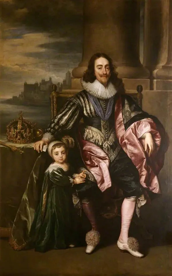 צ'ארלס הראשון (1600-1649) ונסיך צ'ארלס (1630-1685) - אנטואן ואן דייק
