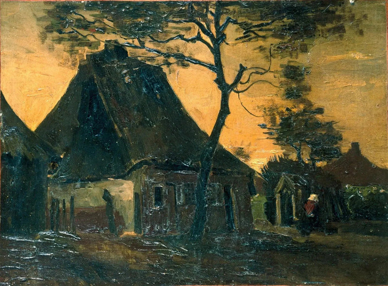 בית עץ מוקף עצים - Vincent van Gogh