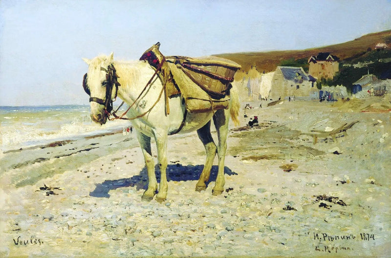 סוס לאיסוף אבני חלקה בווול-לה-רוז - איליה רפין