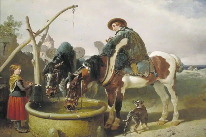 סוסים בבאר והנרי ברייט (1814–1873) - ג'ון פרדריק הרינג, סר