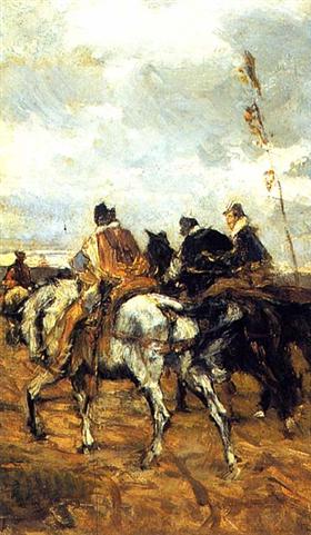 Chevaux et chevaliers - Giovanni Boldini - Alpha Reproduction