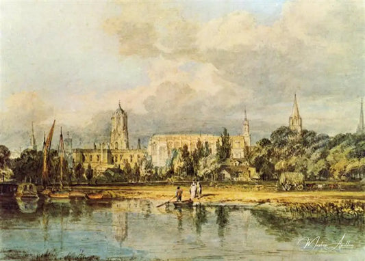 Chrétien église vu des prés - William Turner - Reproductions de tableaux et peintures haut de gamme