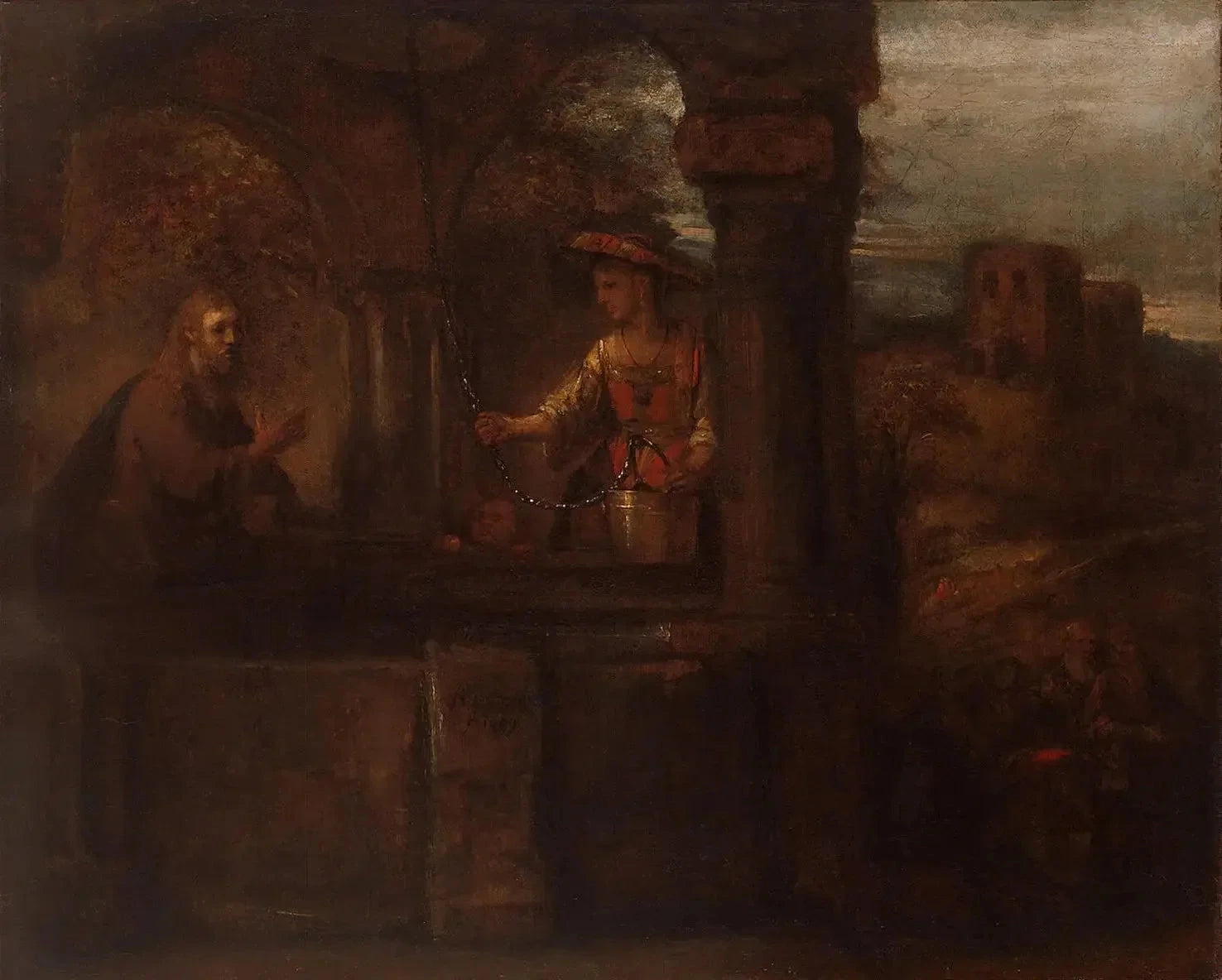 Le Christ et la Samaritaine — Rembrandt, 1659, musée de l’Ermitage