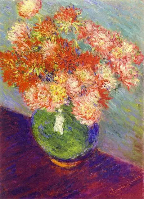 Chrysanthèmes - Claude Monet image 1 tableau peint à l’huile sur toile