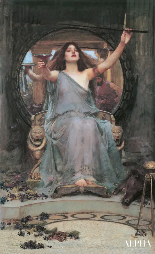 Circé offrant la coupe à Ulysse - John William Waterhouse - Reproductions de tableaux et peintures haut de gamme