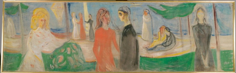 Clair de lune sur la plage - Edvard Munch image 1 reproduction artisanale de tableau