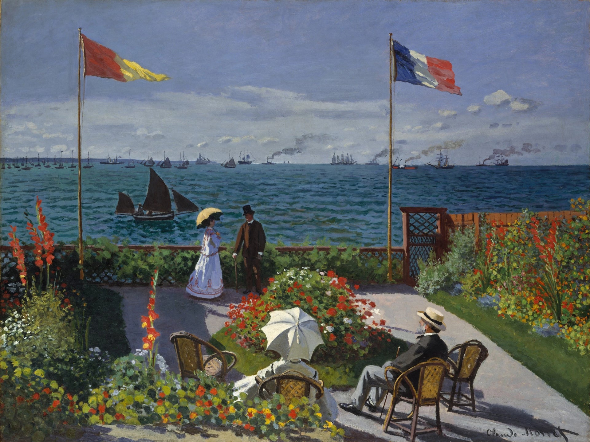 Terrasse à Sainte-Adresse W95 par Claude Monet, 1867, Metropolitan Museum of Art