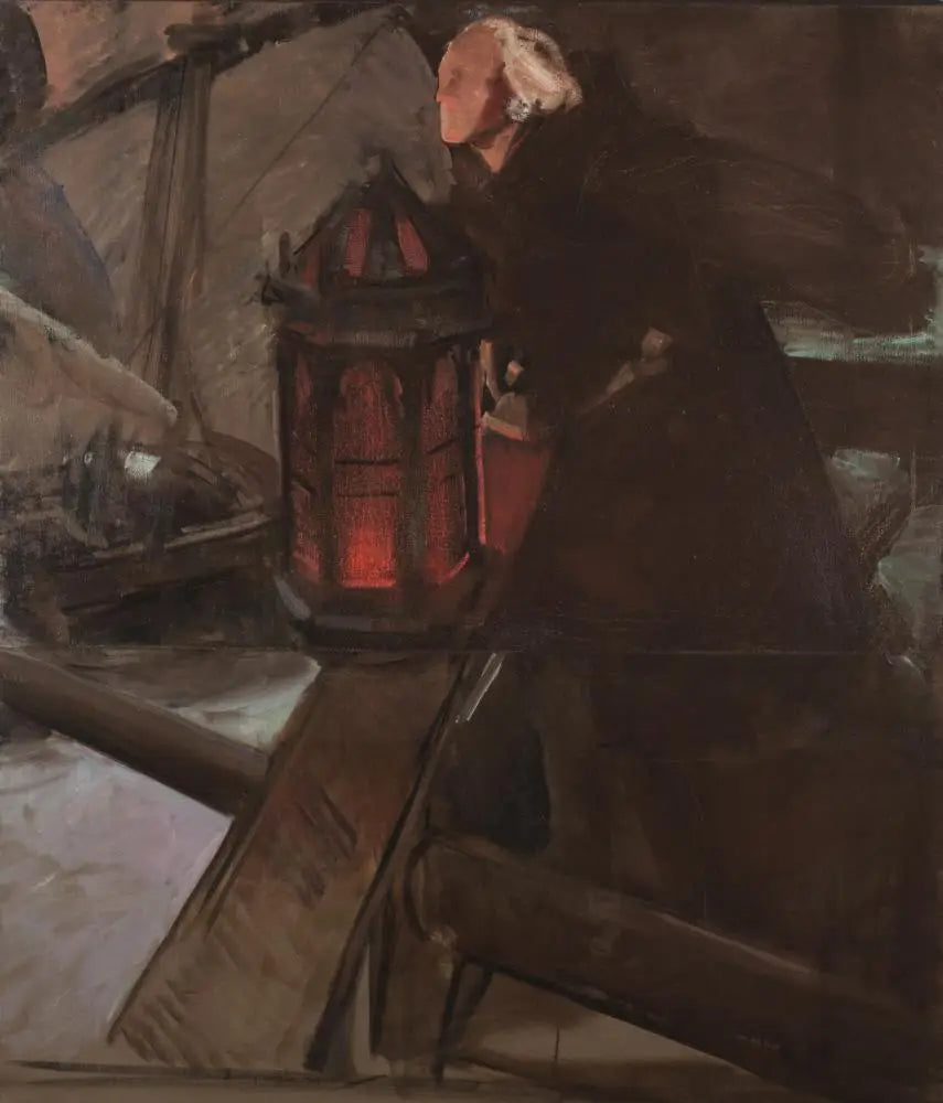 Reproduction du tableau « Colomb quittant Palos (À la lanterne) - Joaquín Sorolla » par Alpha Reproduction en peinture à l’huile