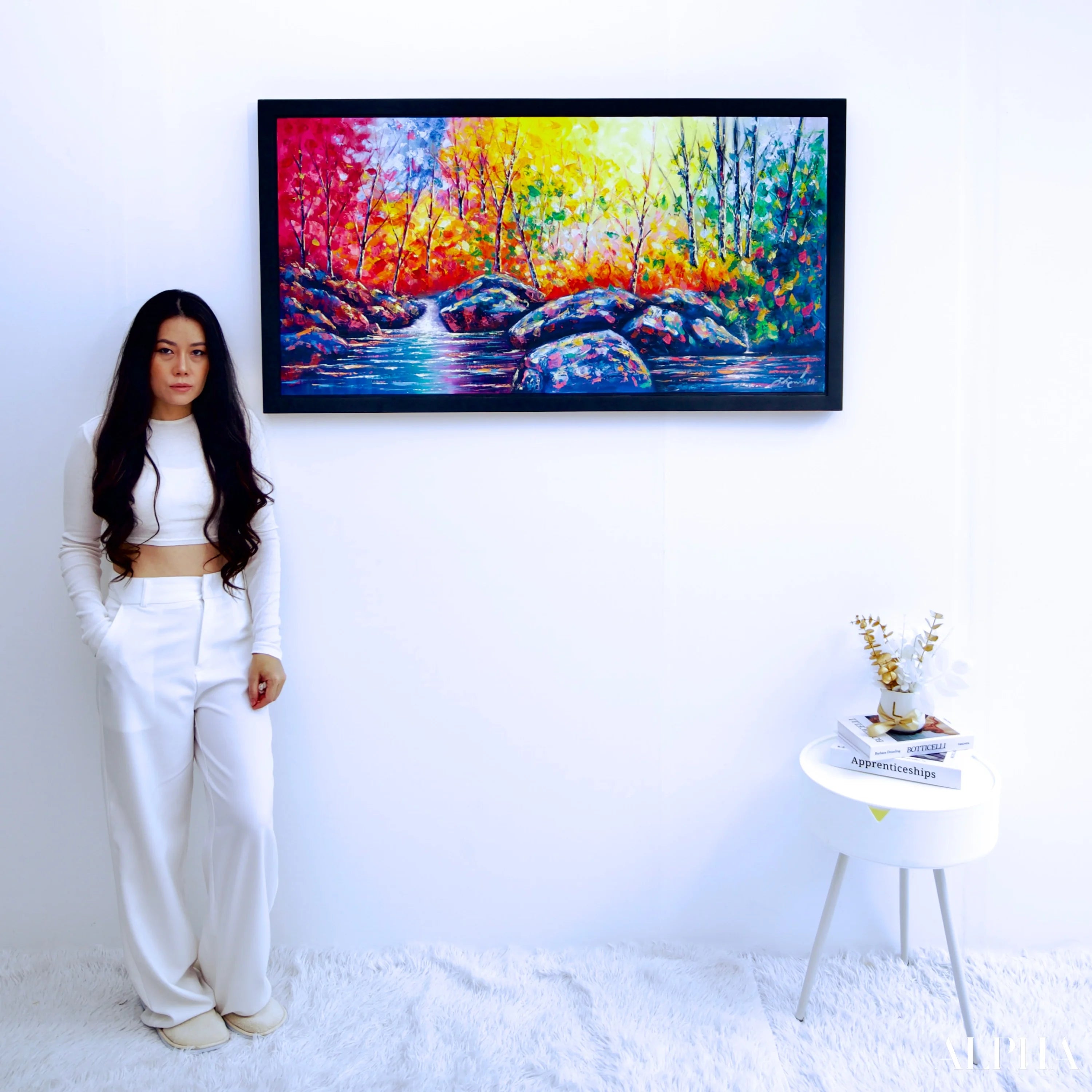 Colored Forest - Wachirawit | 120 x 60 cm Reproductions de tableaux à la peinture à l’huile