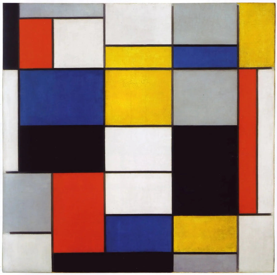Composition A - Piet Mondrian image 1 copie peinte à la main à l’huile