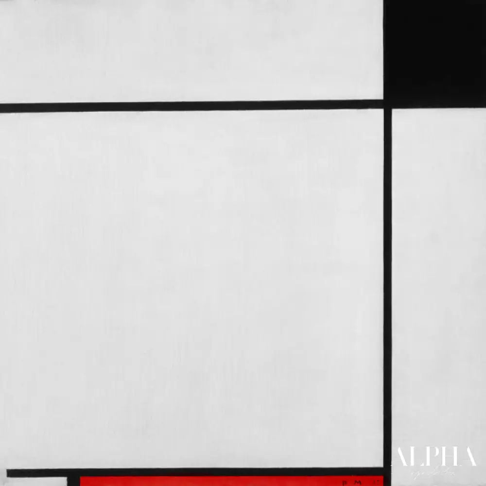 Composition avec du noir, du rouge et du gris - Mondrian - Reproductions de tableaux et peintures haut de gamme