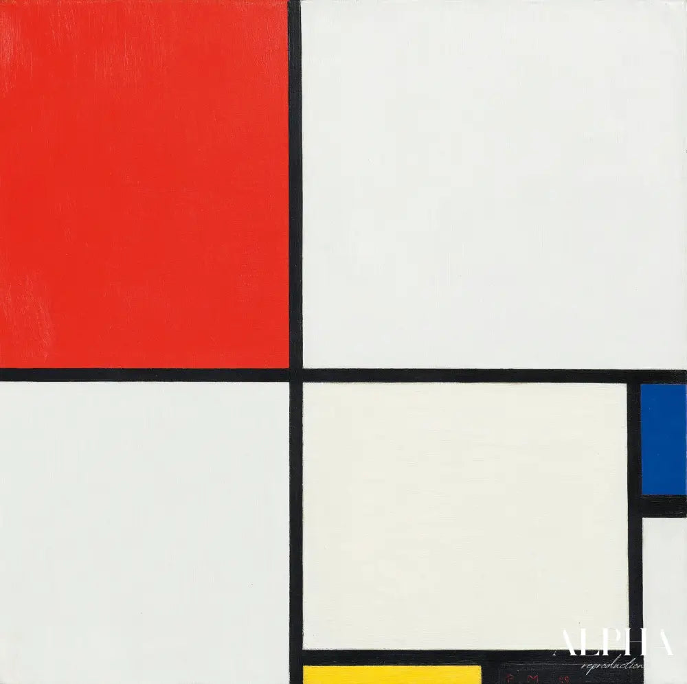 Composition III avec rouge bleu jaune et noir - Mondrian - Reproductions de tableaux et peintures haut de gamme