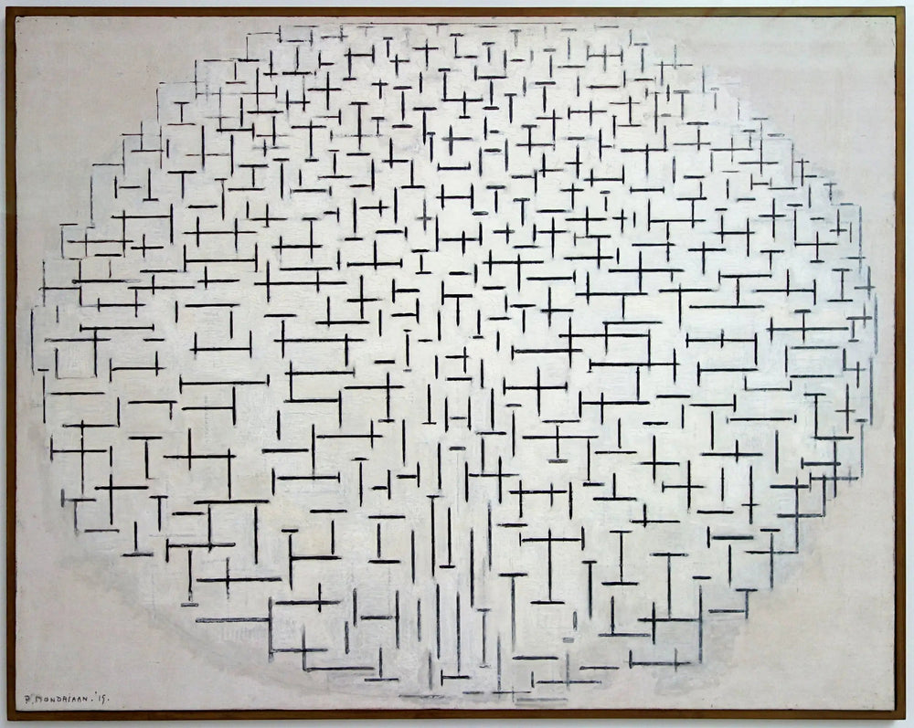 Reproduction du tableau « Composition n°10 (Jetée et Océan) - Piet Mondrian » par Alpha Reproduction en peinture à l’huile