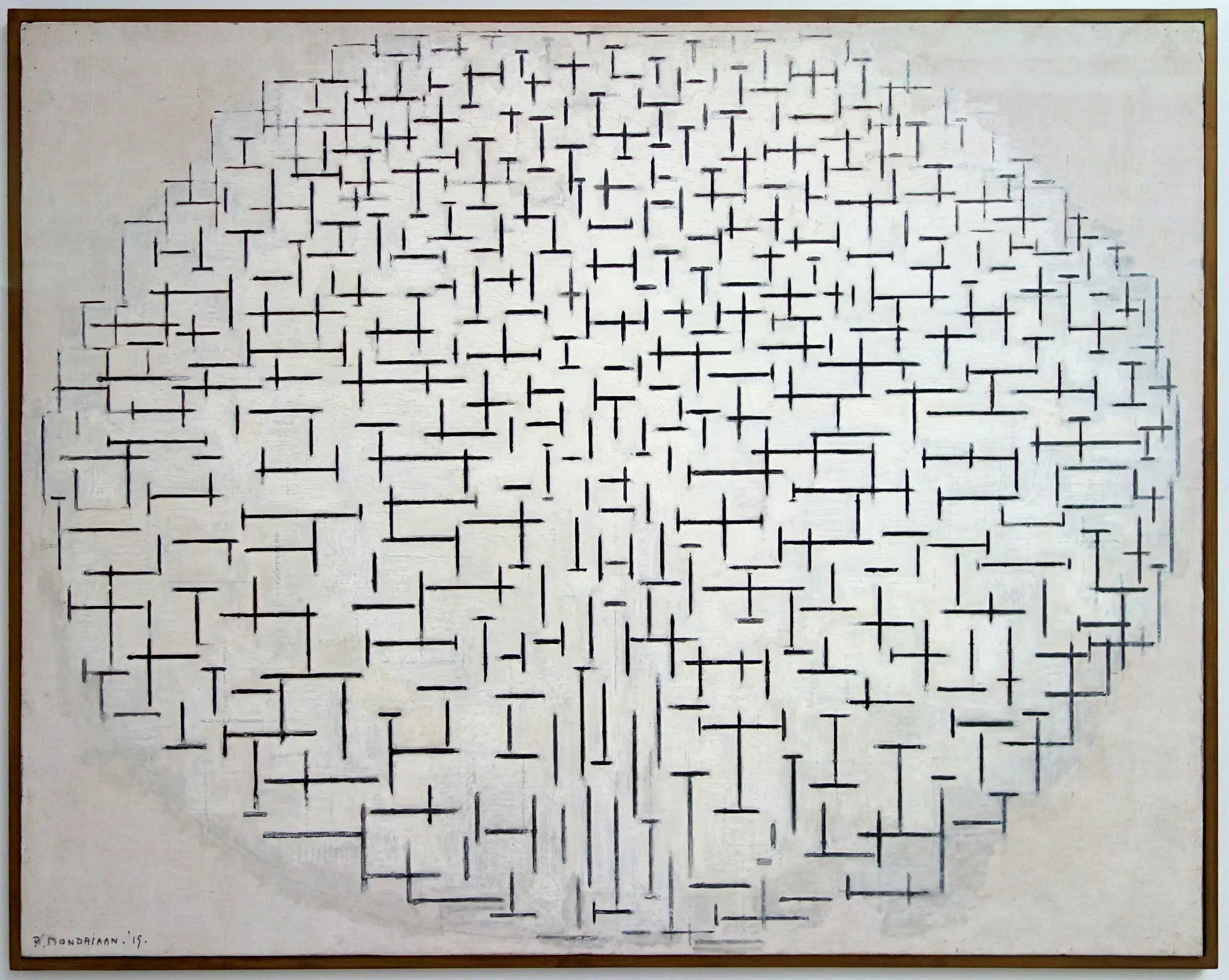Reproduction du tableau « Composition n°10 (Jetée et Océan) - Piet Mondrian » par Alpha Reproduction en peinture à l’huile