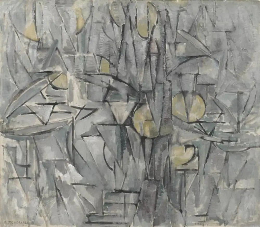 Reproduction du tableau « Composition n° X (authentique) - Piet Mondrian » par Alpha Reproduction en peinture à l’huile