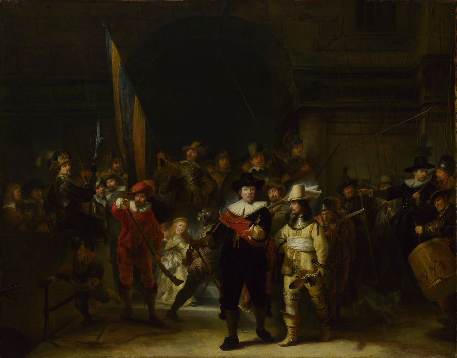 Copie de la Ronde de nuit montrant le cadrage initial - Gerrit Lundens