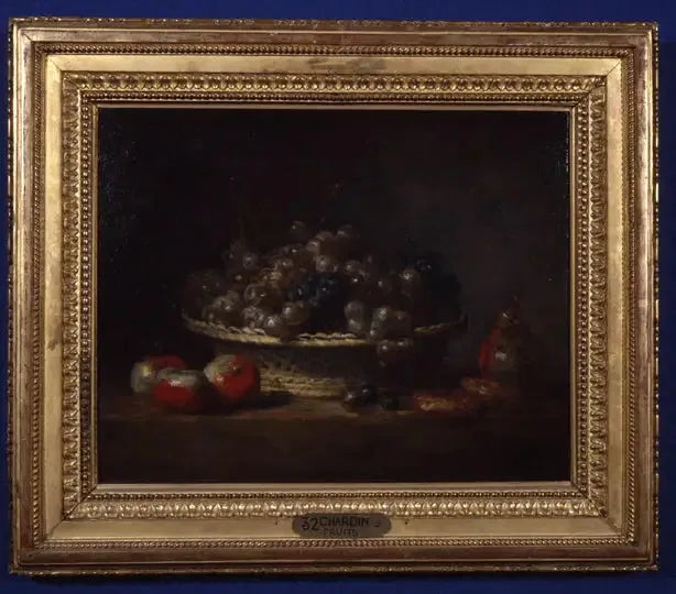 סל של ענבים, תפוחים ואגסים ועוגות - ז'אן סימון שארדן