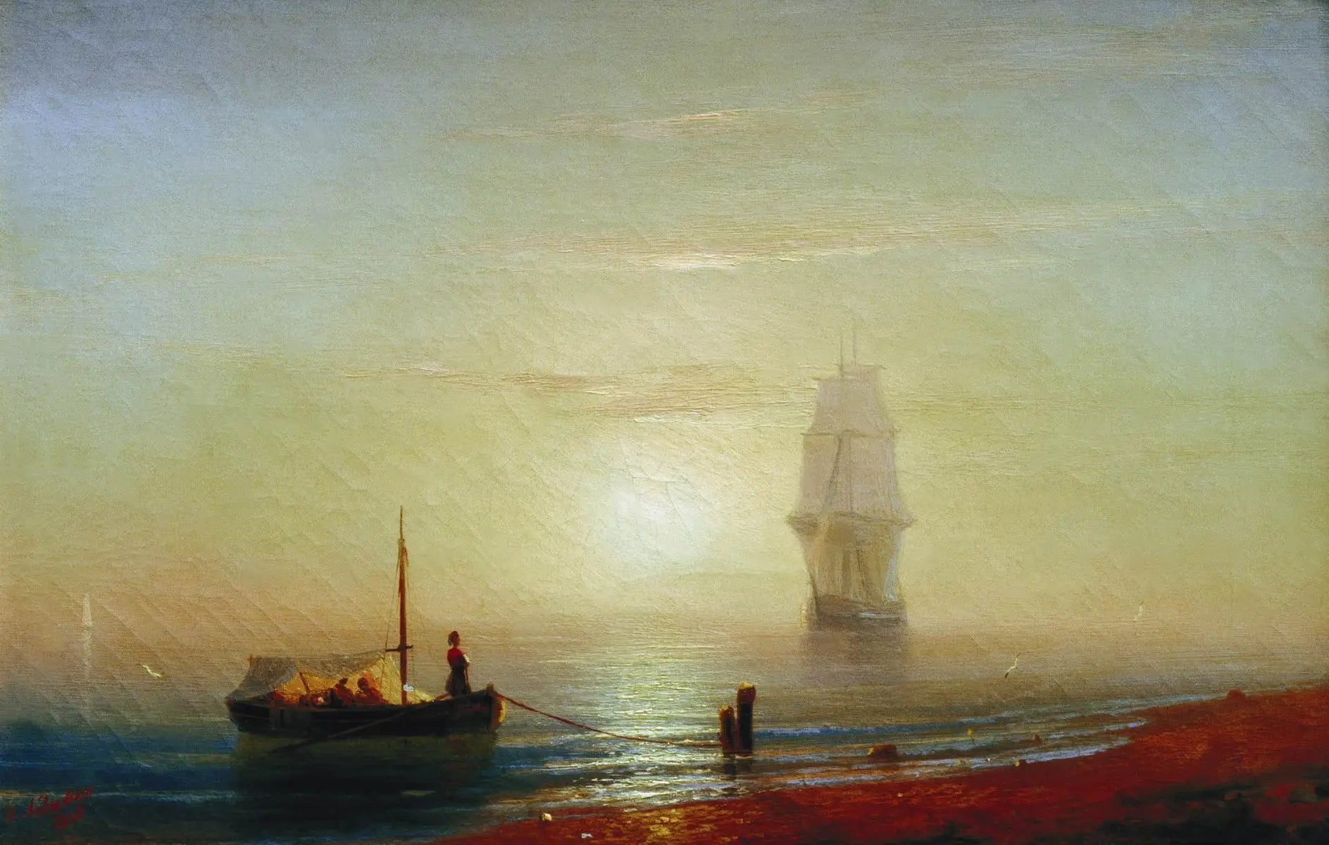 Coucher de soleil sur la mer - Ivan Aïvazovski - Alpha Reproduction