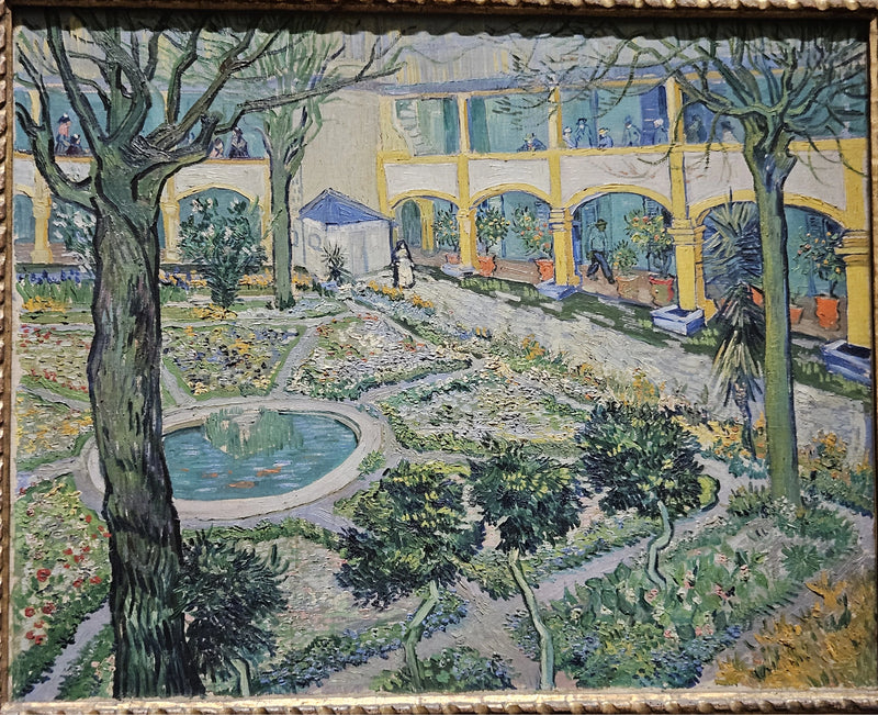 חצר בית החולים בארלס - Vincent van Gogh