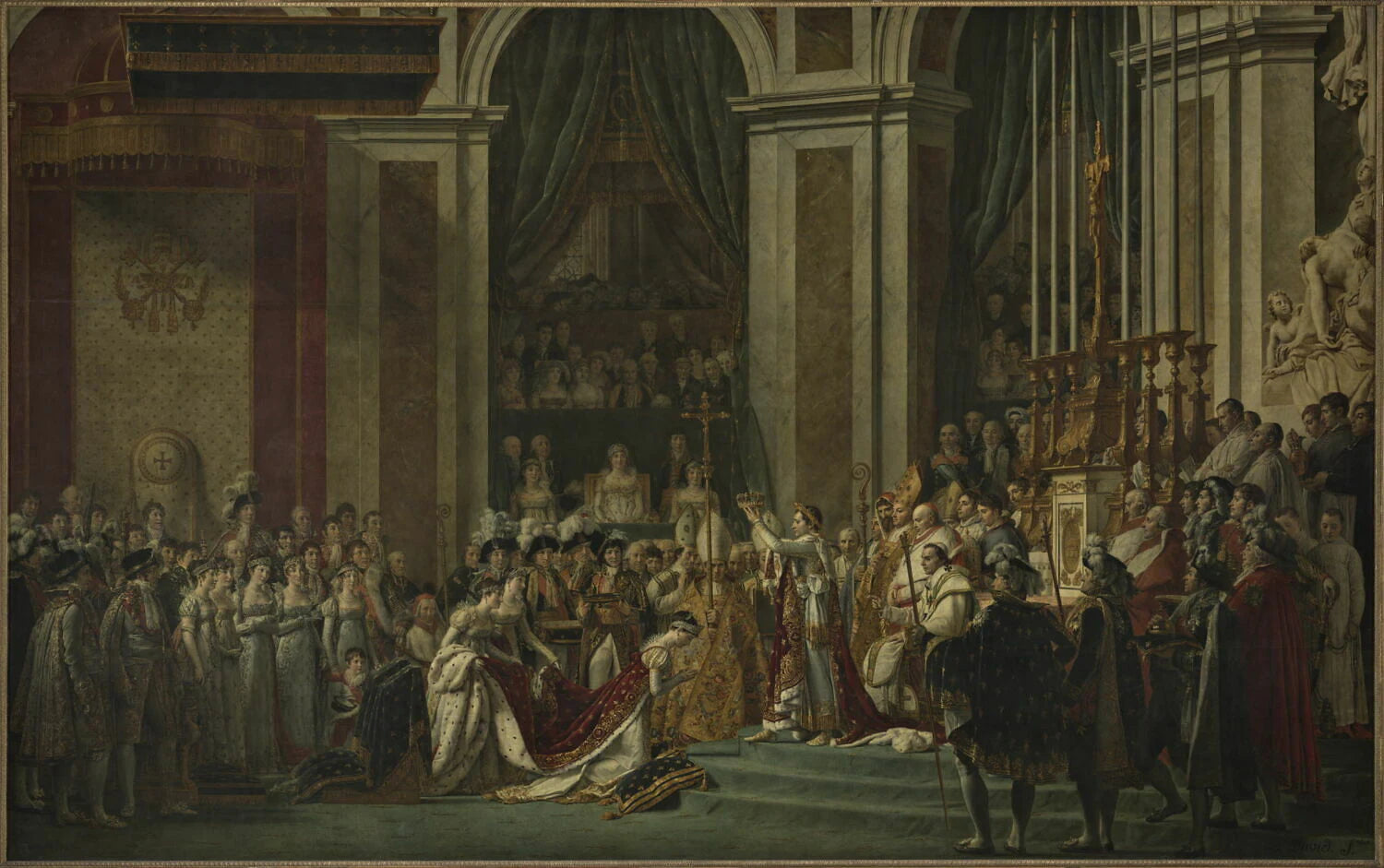 Le Couronnement de l'empereur Napoléon Ier et de l'impératrice Joséphine dans la cathédrale Notre-Dame de Paris, le 2 décembre 1804 - Ignazio Eugenio Degotti