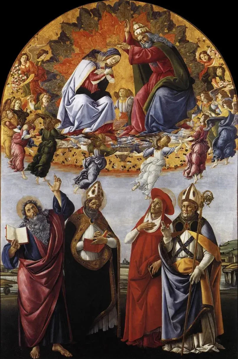 Le Couronnement de la Vierge, retable de San Marco, 1488-1490 – Botticelli