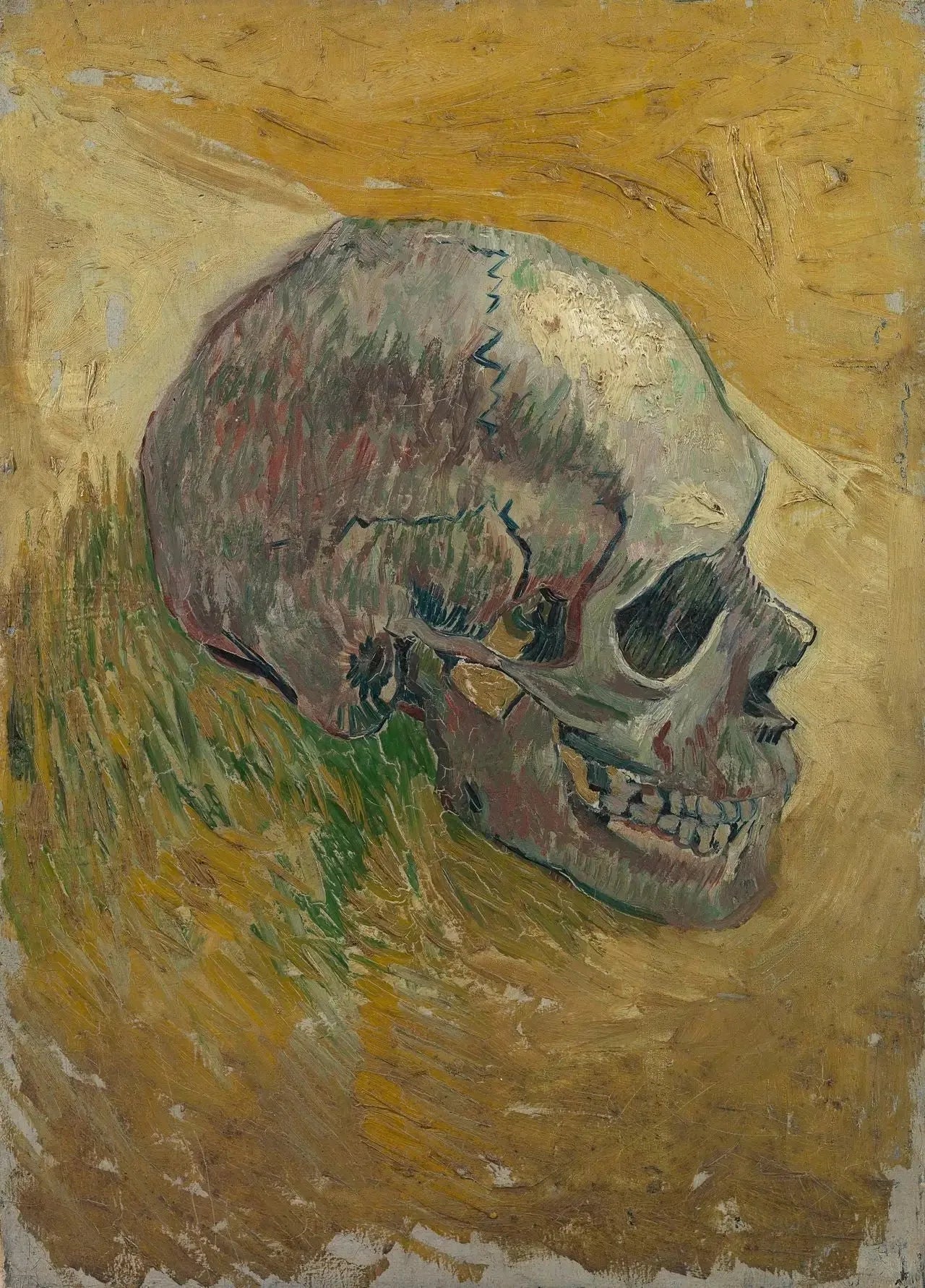 Crâne de squelette - Vincent van Gogh image 1 reproduction de peinture à l’huile