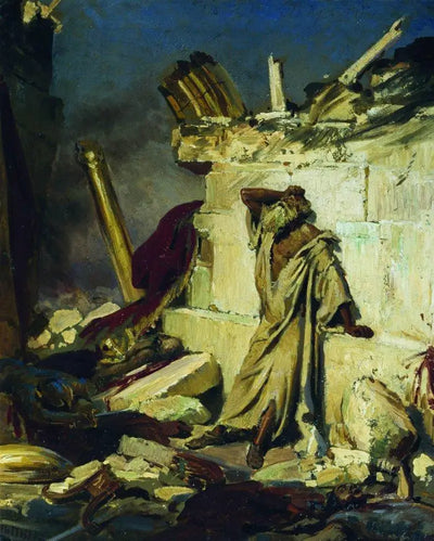 Cri du prophète Jérémie sur les ruines de Jérusalem - Ilya Repin - Alpha Reproduction