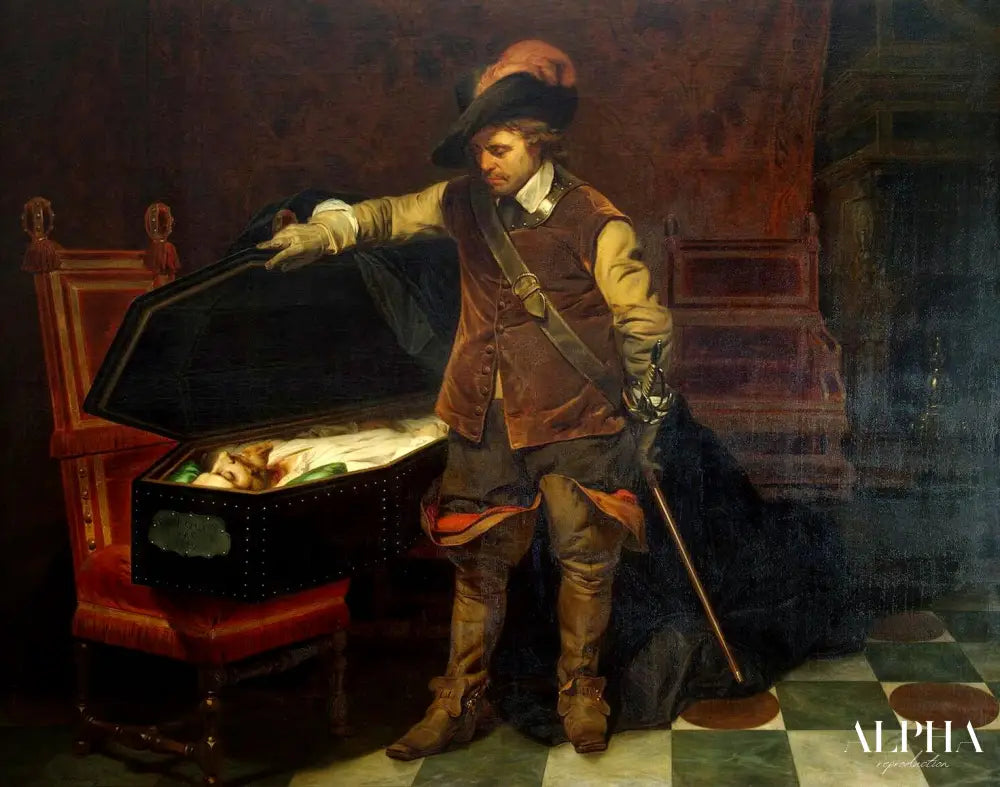 Cromwell et le cadavre de Charles Ier - Paul Delaroche - Reproductions de tableaux et peintures haut de gamme