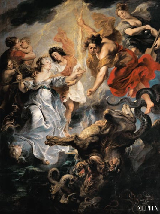 Cycle de Médicis : La réconciliation de la reine avec leur fils - Peter Paul Rubens - Reproductions de tableaux et peintures haut de gamme