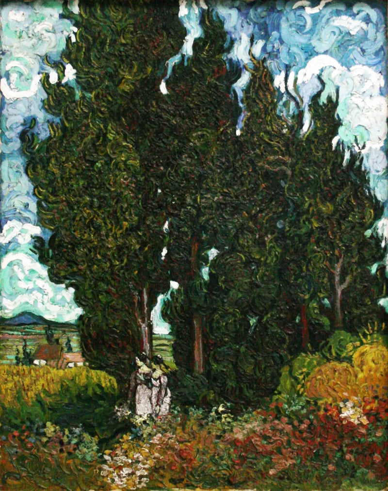 ארז עם שתי דמויות - Vincent van Gogh