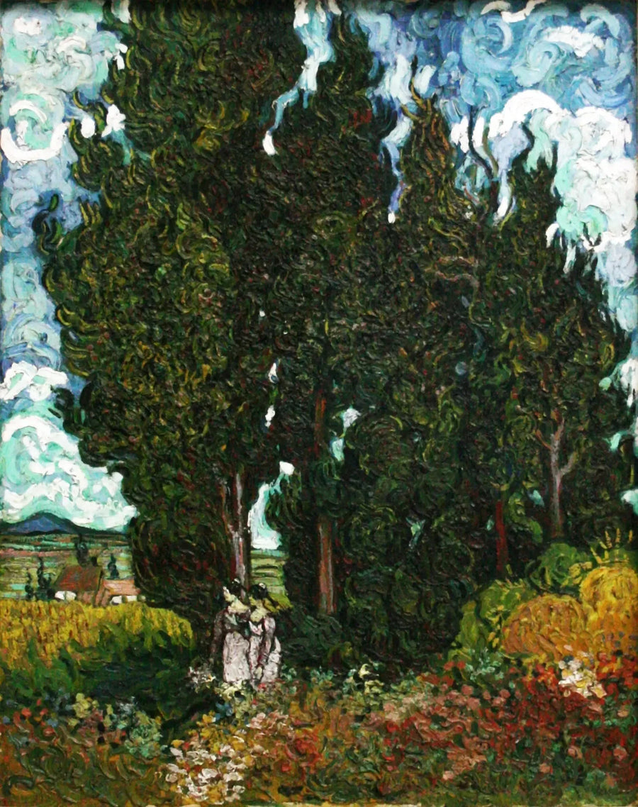ארז עם שתי דמויות - Vincent van Gogh
