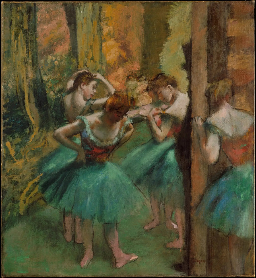 רוקדים, ורודים וירוקים - אדגר דגה