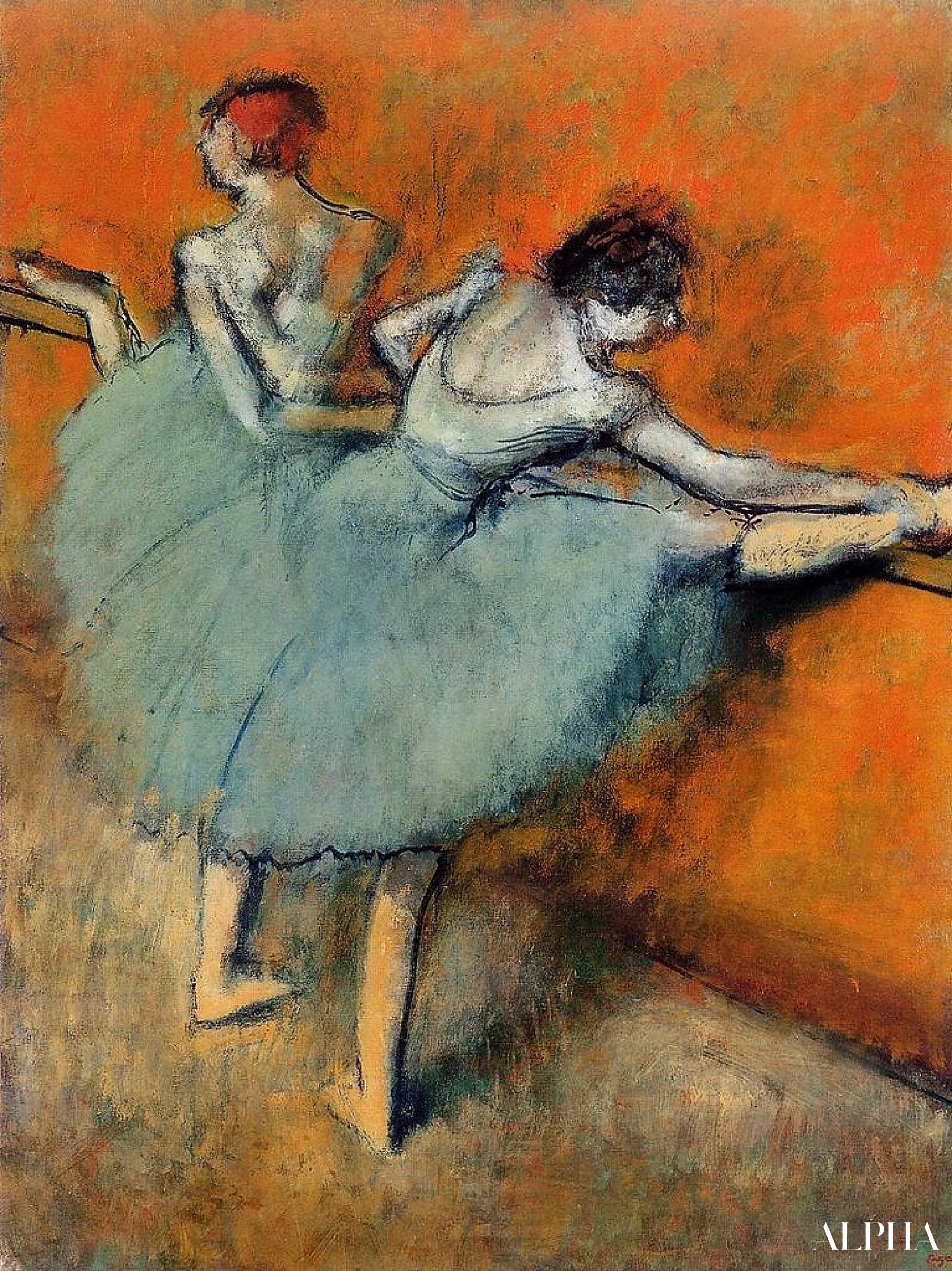 Danseuses à la barre - Edgar Degas - Reproductions de tableaux et peintures haut de gamme