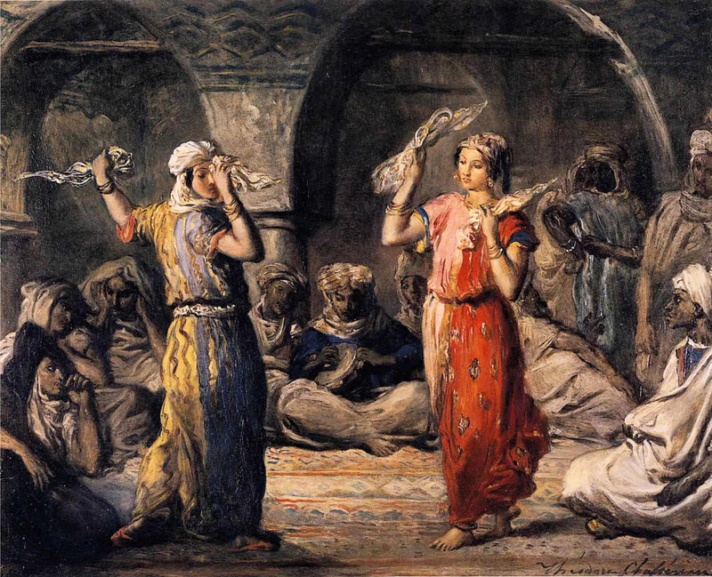 רקדניות מרוקאיות מקונסטנטין (אלג'יריה). הריקוד עם הממחטות. - תאודור שאסירו