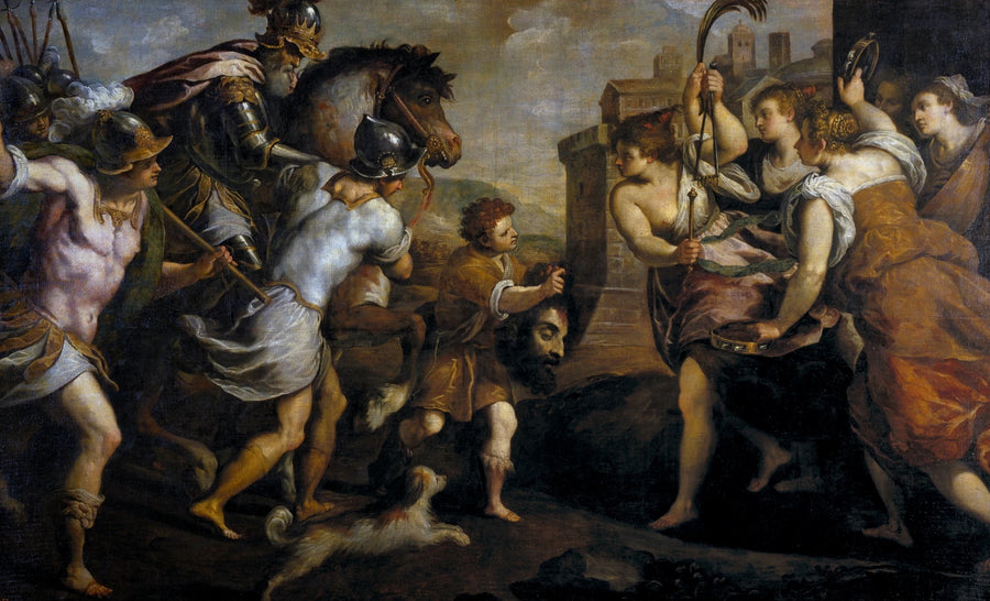 David avec la tête de Goliath - Palma le Jeune