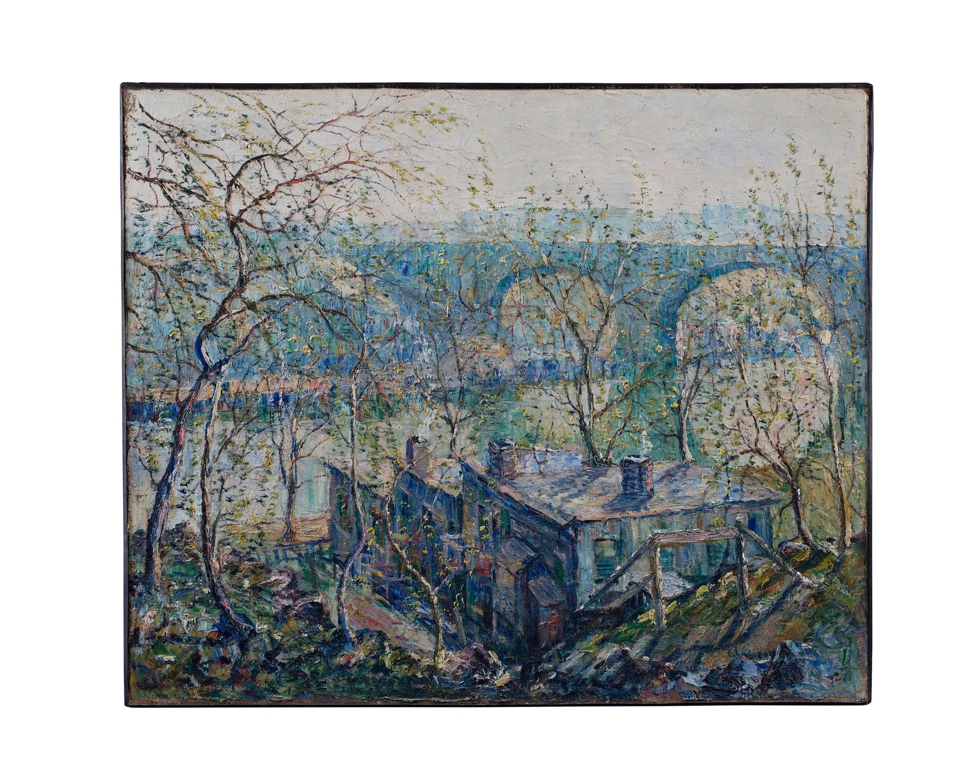 Début du printemps, rivière Harlem - Ernest Lawson image 1 reproduction de peinture à l’huile