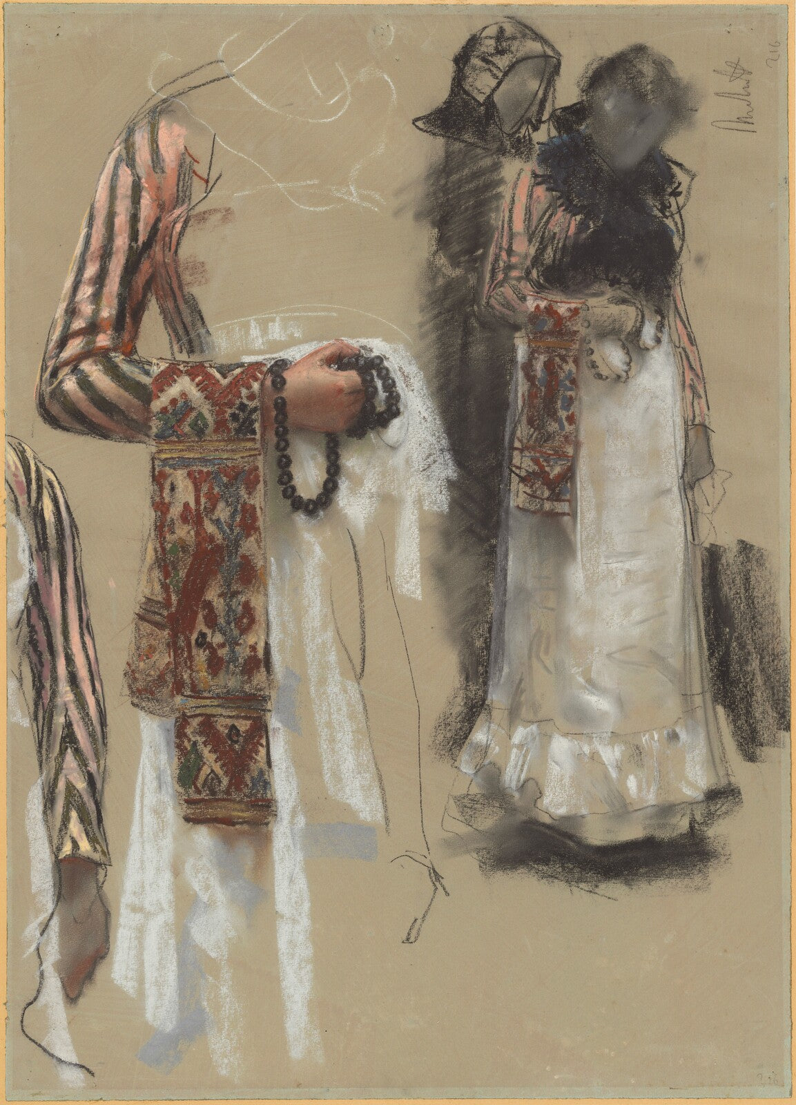 Southern Italian Woman Dressed for Church, Francesco Paolo Michetti, 1885/1888 — pastel, National Gallery of Art
