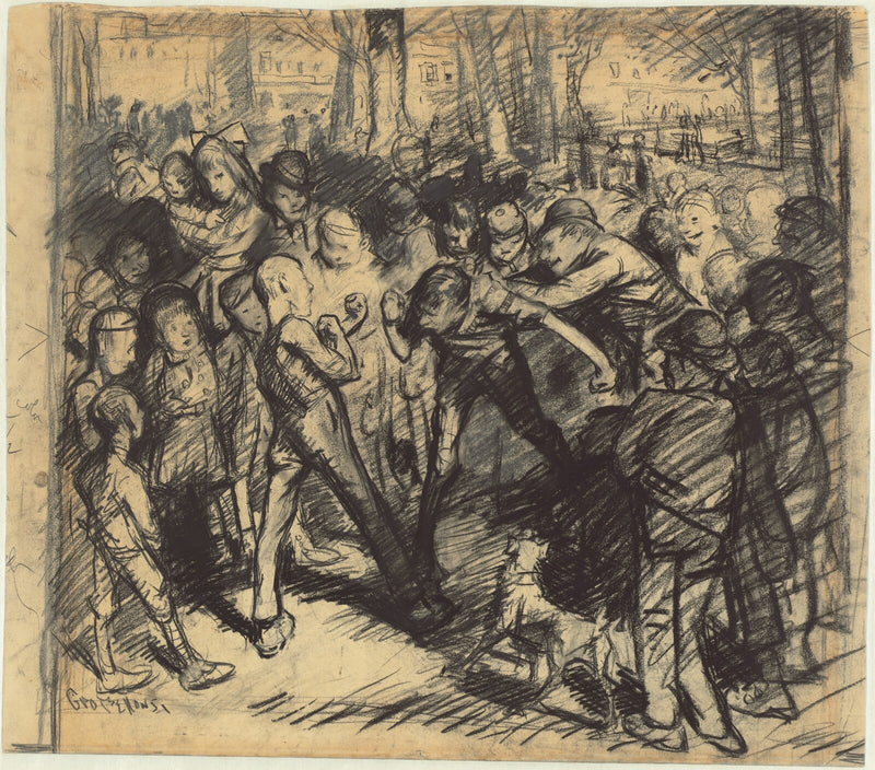 Street Fight [recto] - George Bellows