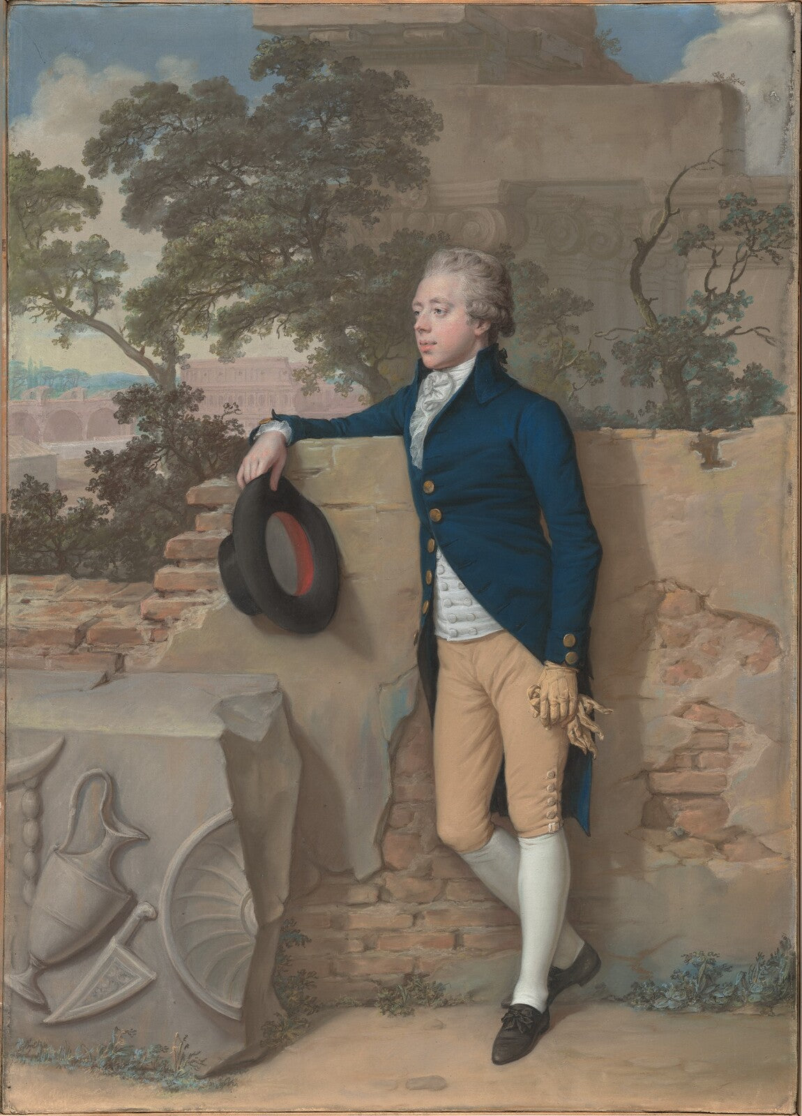 Frederick North, Later Fifth Earl of Guilford, in Rome, Hugh Douglas Hamilton, 1790 — pastel, National Gallery of Art