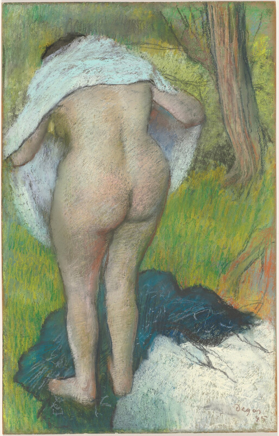 Young Woman Dressing Herself - Edgar Degas