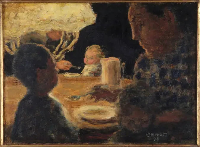 Déjeuner sous la lampe - Pierre Bonnard image 1 copie peinte à la main à l’huile