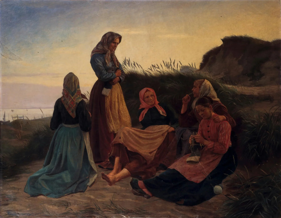 בנות התאספו ב- Sladrebakken בליל קיץ אחד - מייקל פיטר אנשר