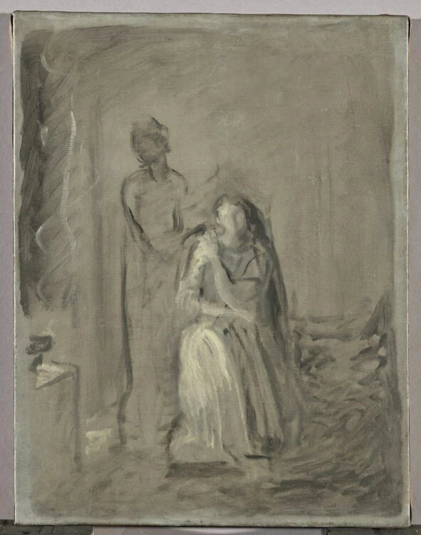 Desdémone ou La romance du saule. Esquisse. Shakespeare, Othello, acte IV, scène 3 - Théodore Chassériau