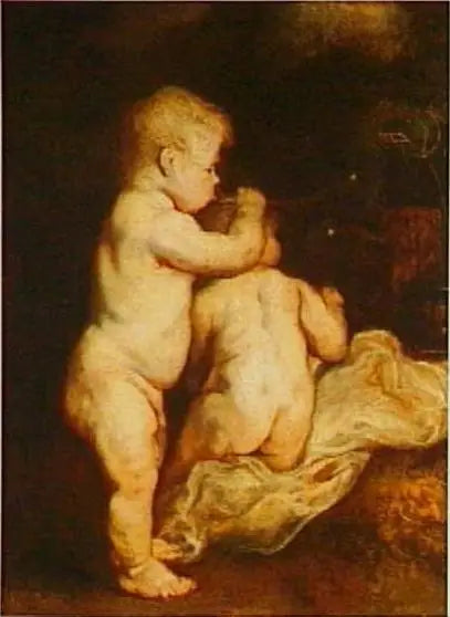 שני ילדים מנפחים בועות, בערך 1617 - אנטואן ואן דייק