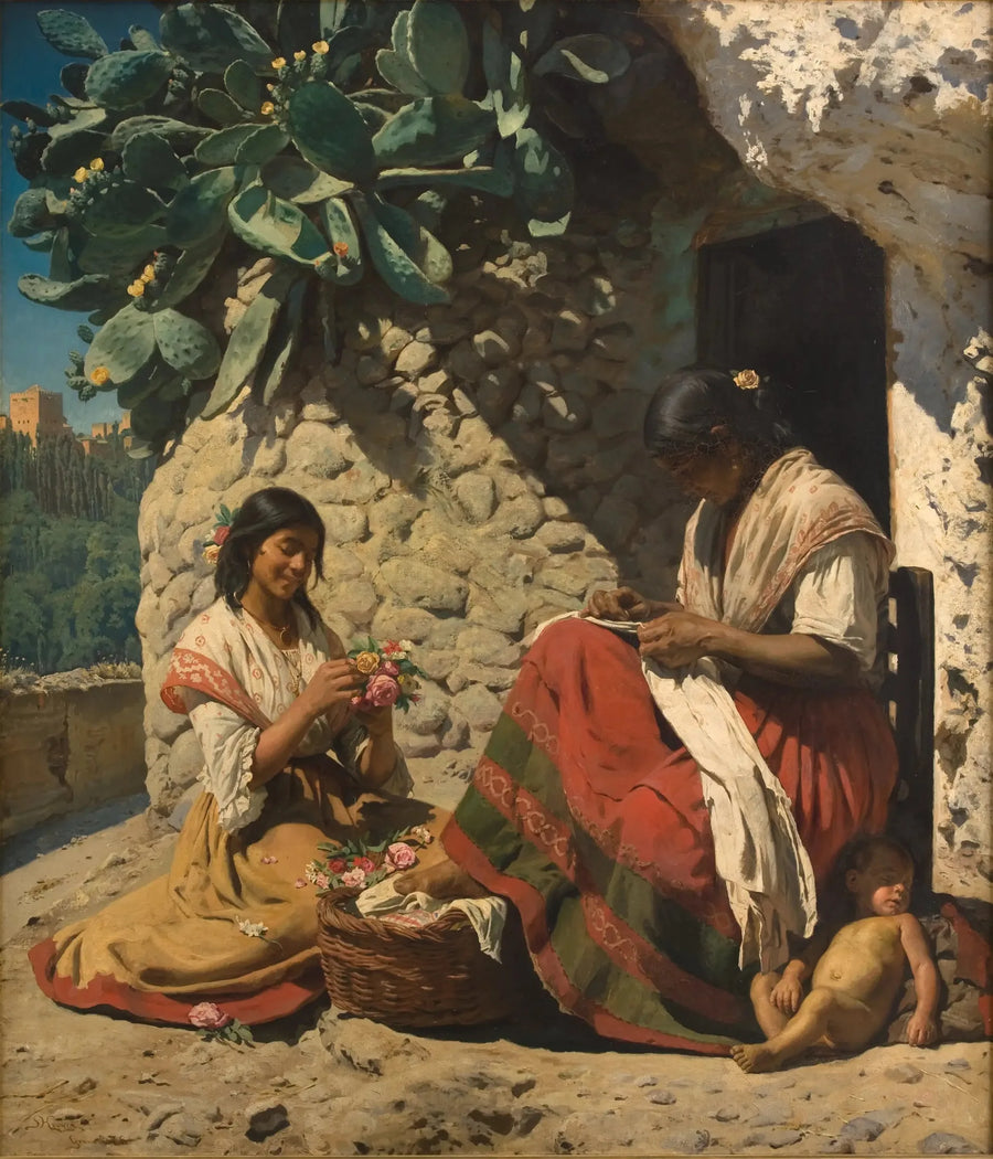 שתי גיטניות מול בקתתן. ספרד - פדר סברין קרויאר