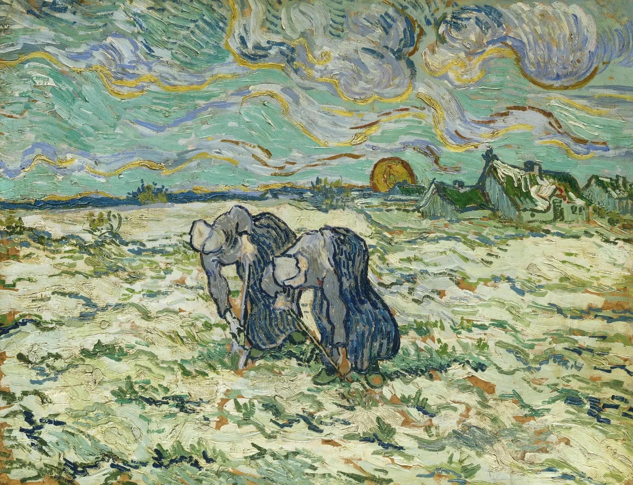 Deux Paysannes, peinture de Vincent van Gogh conservée dans la Collection Emil Bührle