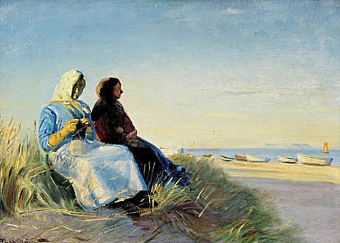 שתי דייגות על דיונה ב-Skagen Senderstrand. -מייקל פיטר אנשר